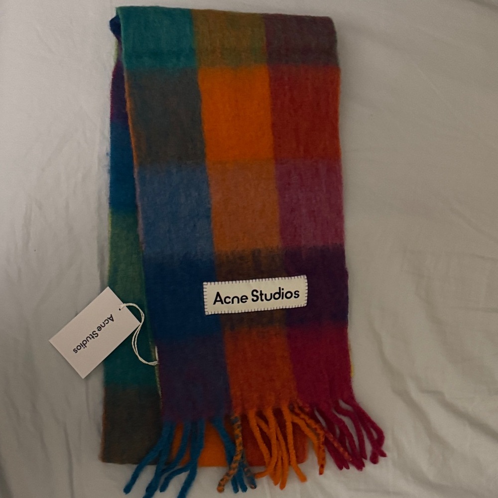 Authentic Acne Studios Mohair Checked Scarf